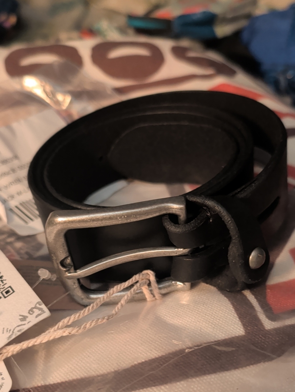 Free People We The Free Black Vintage Look Wren Belt M-L New Medium Large
